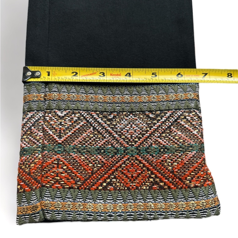NWOT Karen Kane Black Piper Ribbon Border Ankle Pants - Size M Pull on Style - Picture 8 of 15